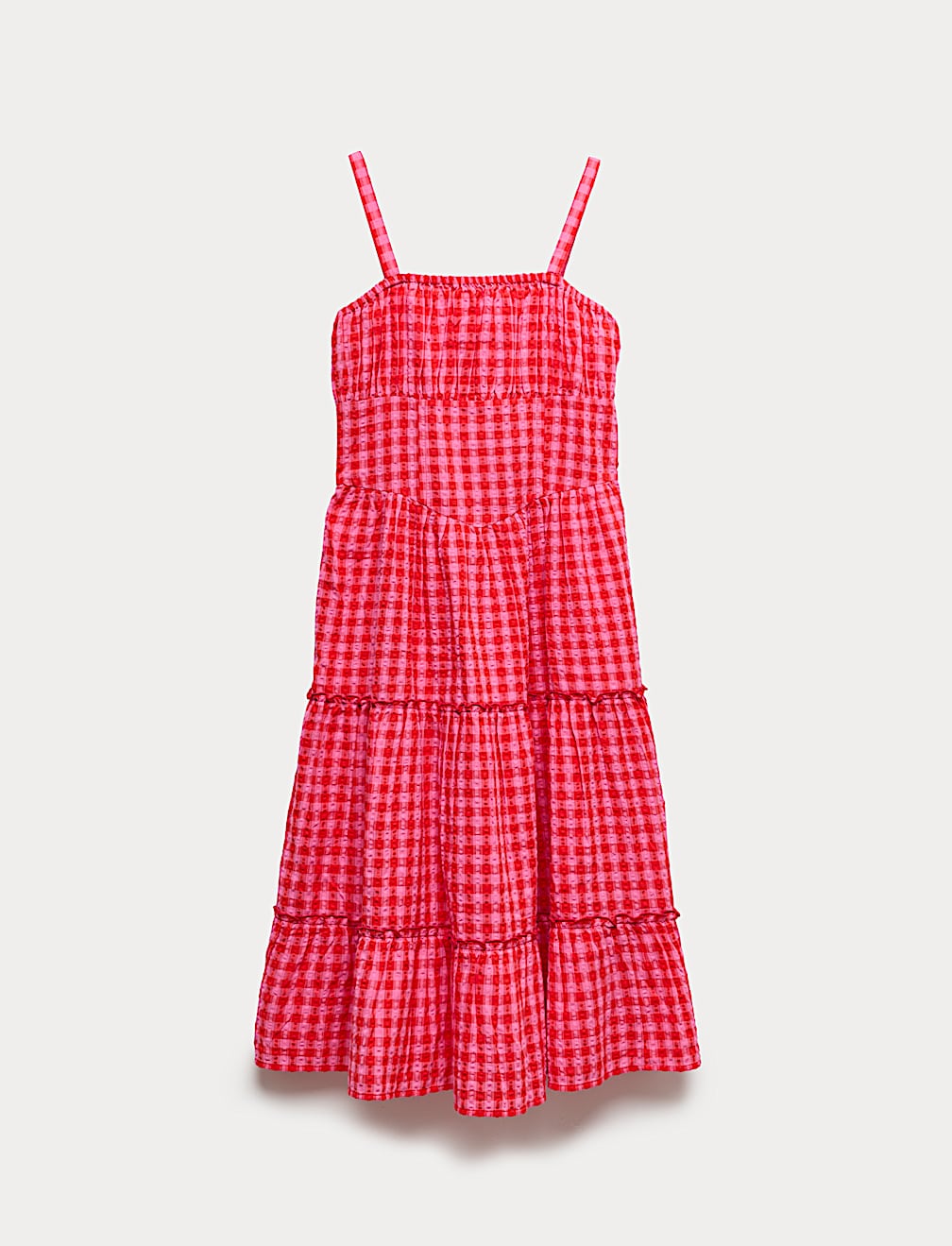 Cotton Rich Checked Maxi Dress (6-16 Yrs)