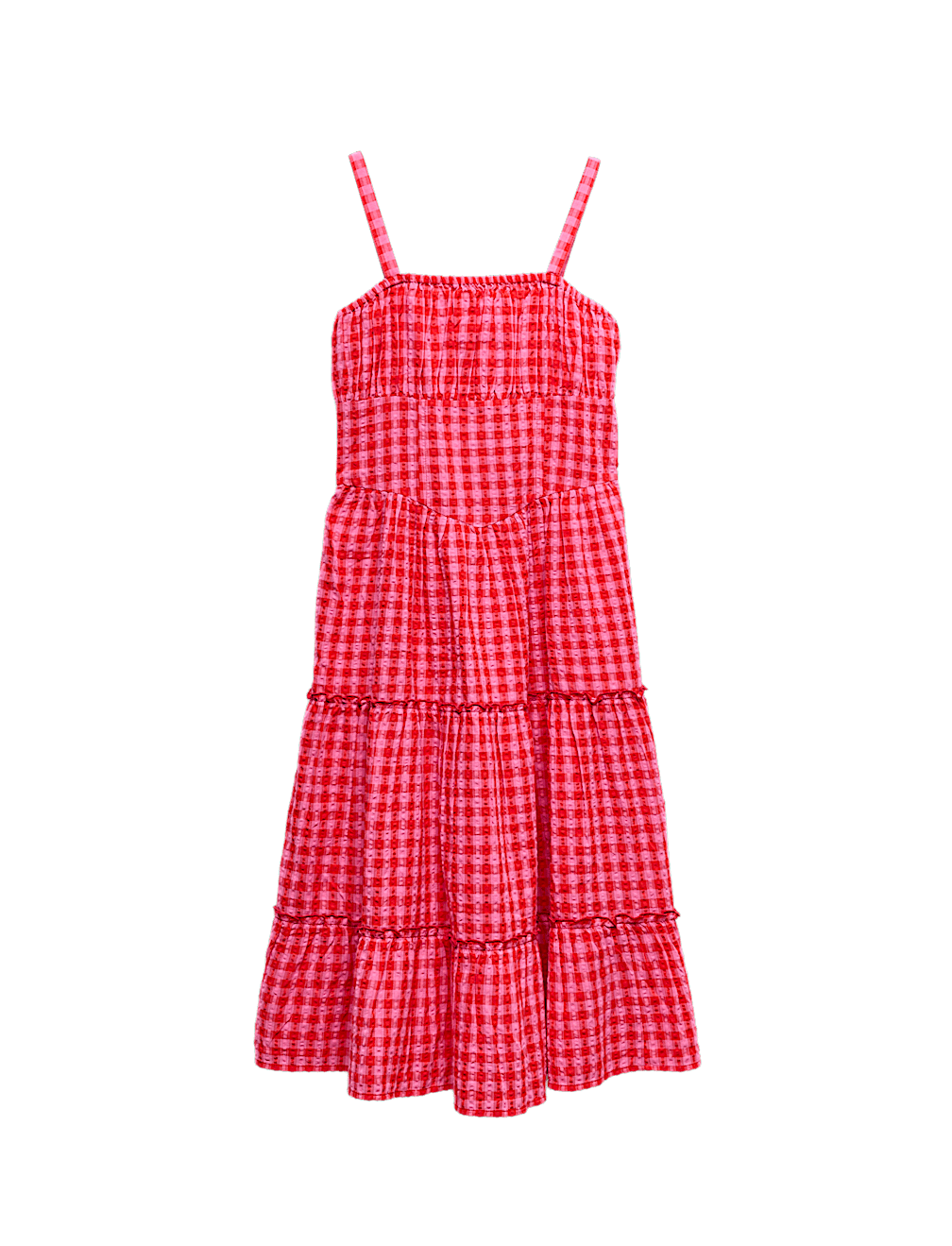 Cotton Rich Checked Maxi Dress (6-16 Yrs)