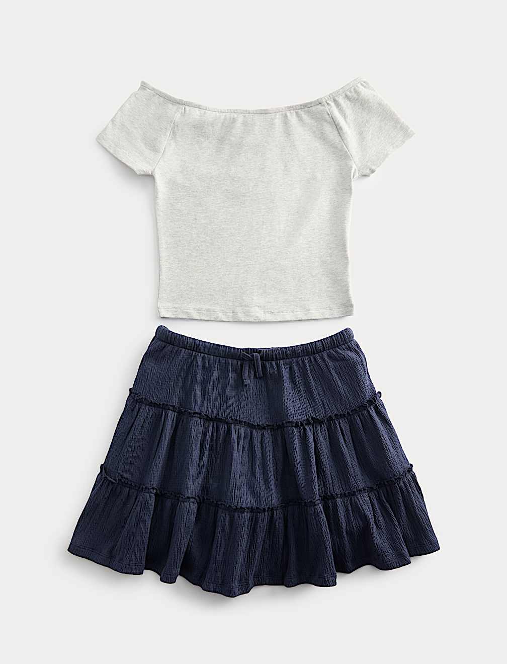 Cotton Rich Bardot Top and Skirt Outfit (6-16 Yrs)