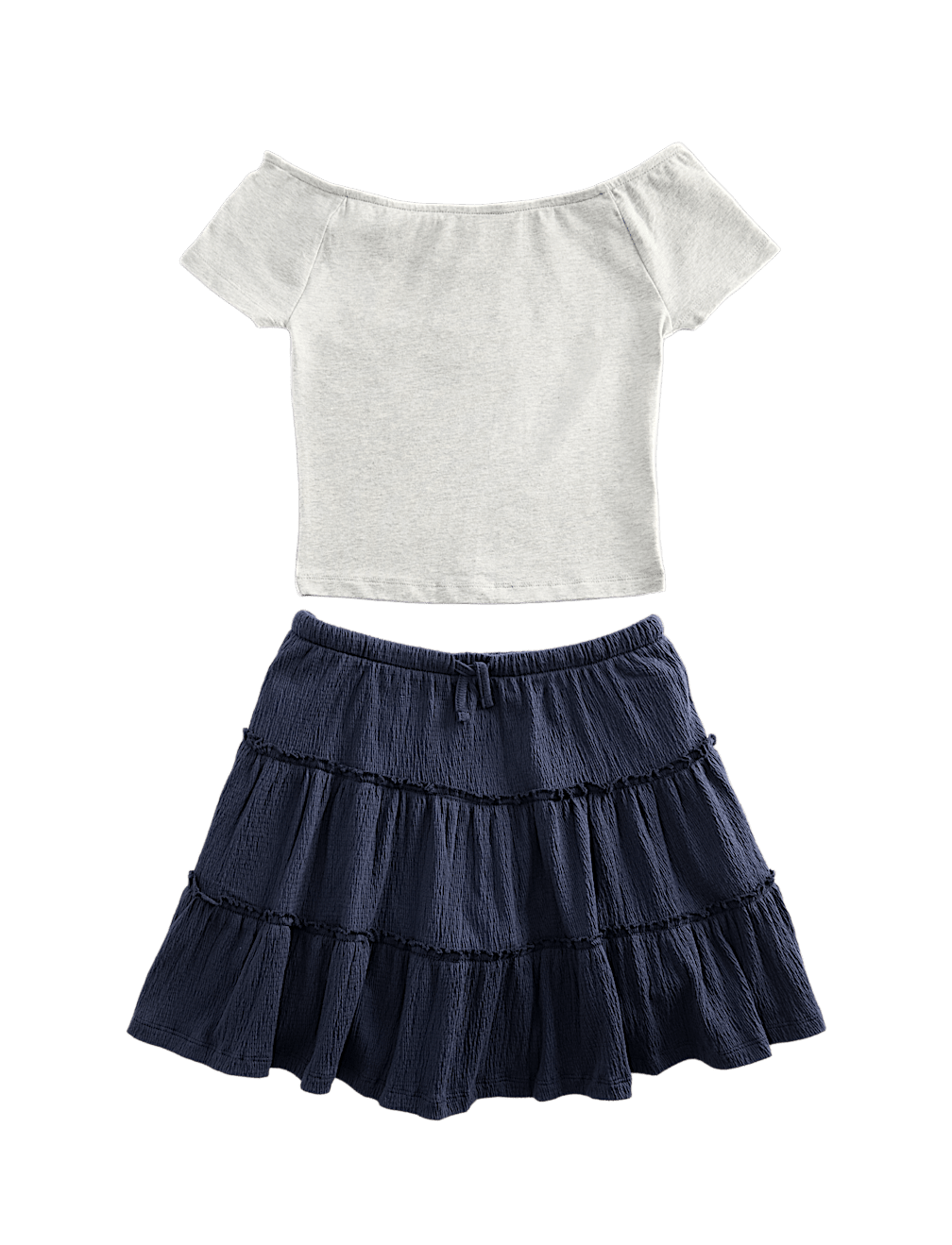 Cotton Rich Bardot Top and Skirt Outfit (6-16 Yrs)