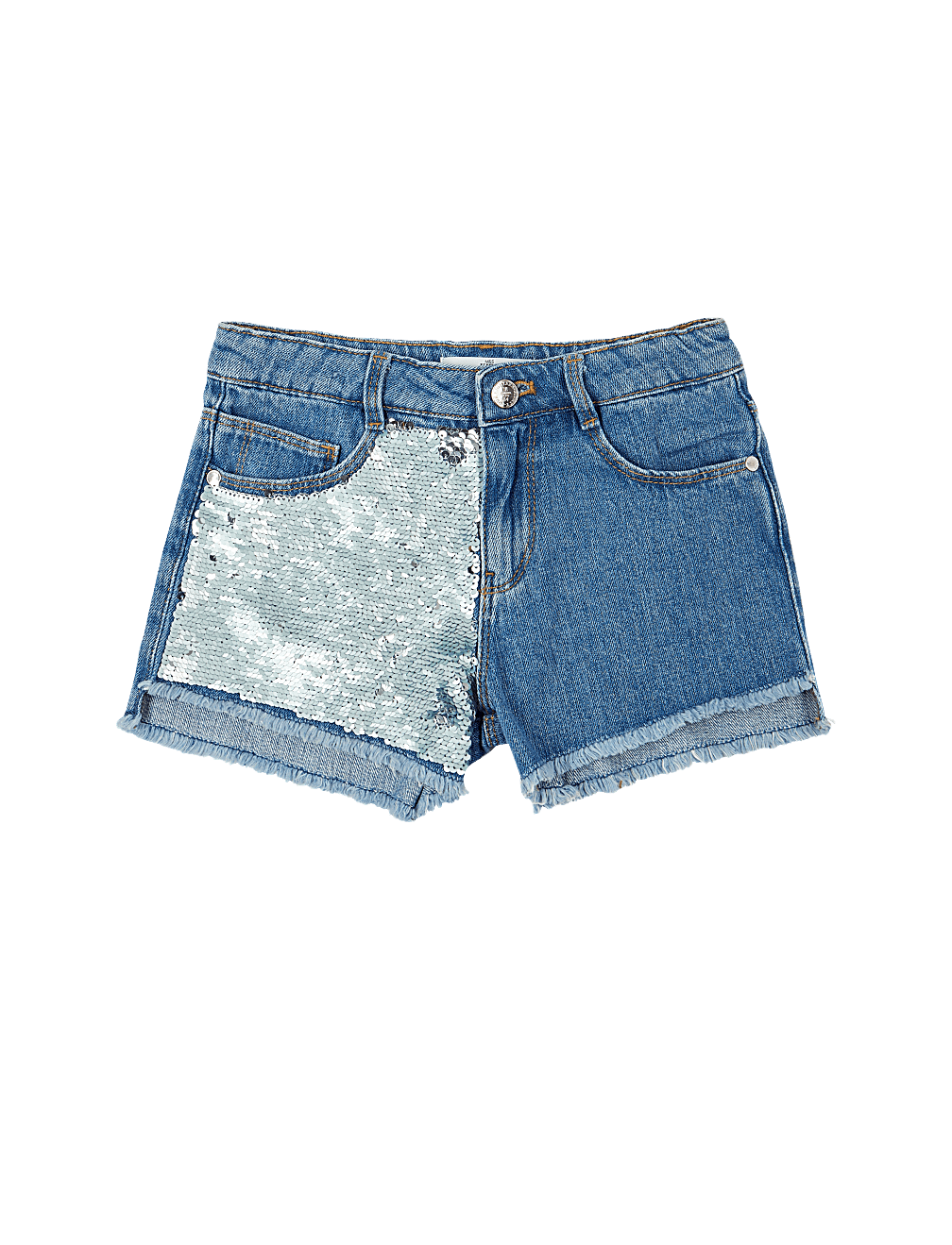 Pure Cotton Sequin Shorts (3-16 Years)