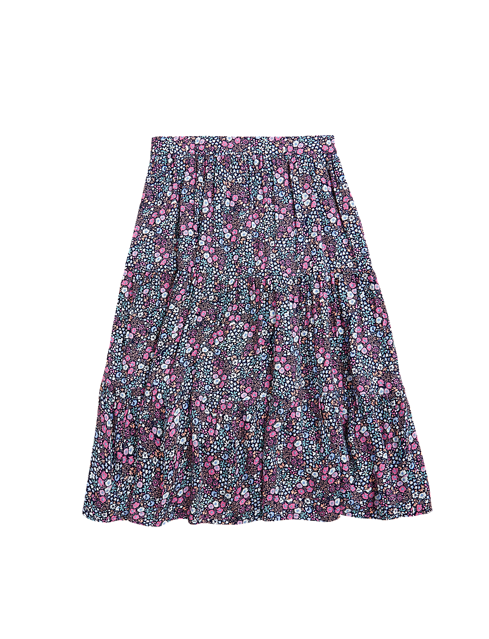 Midi Floral Tiered Skirt (6-16 Yrs)