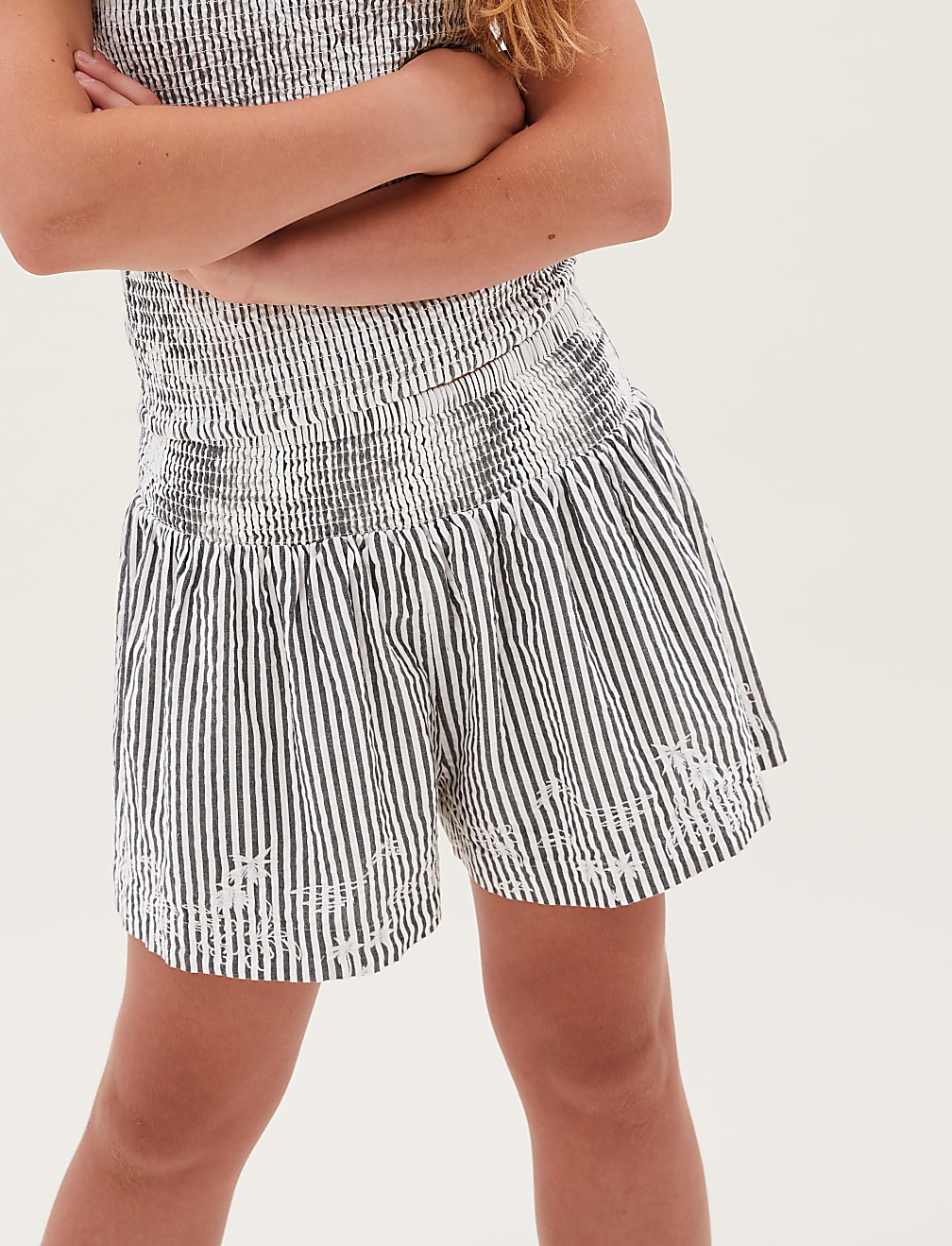 Pure Cotton Striped Shorts