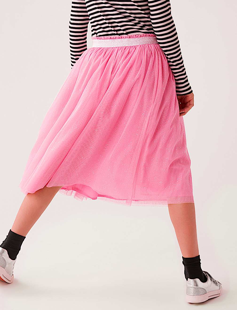 Midi Tulle Glitter Skirt