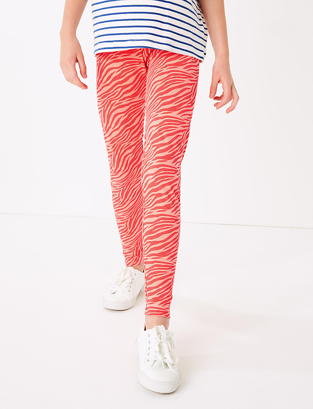 Cotton Rich Zebra Print Leggings (6-16 Yrs)