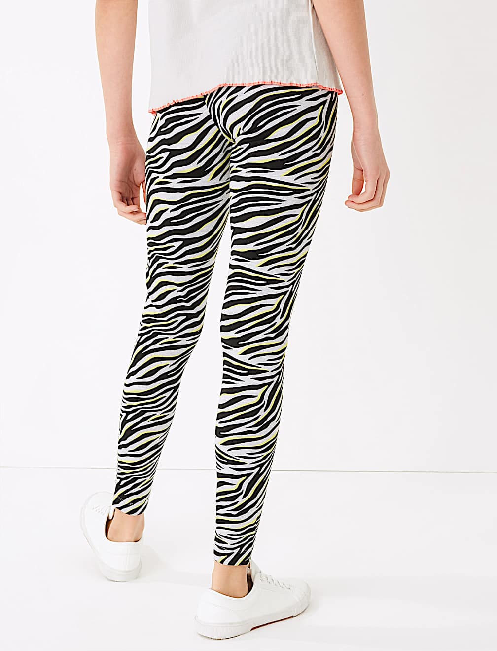 Cotton Rich Zebra Print Leggings (6-16 Yrs)