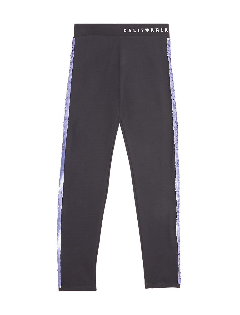 Sequin Side Stripe Slogan Leggings (6-16 Yrs)
