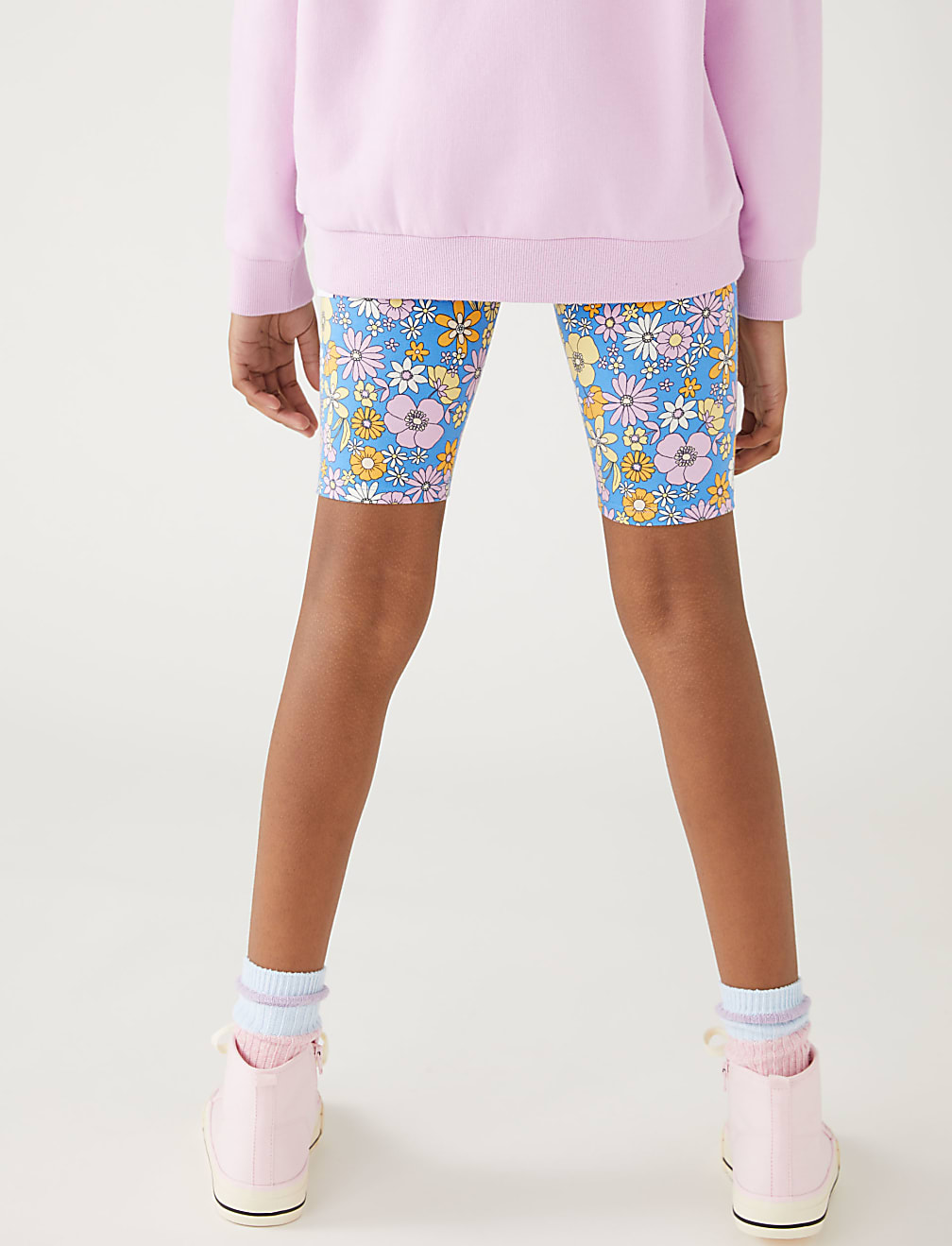 Cotton Rich Floral Cycling Shorts