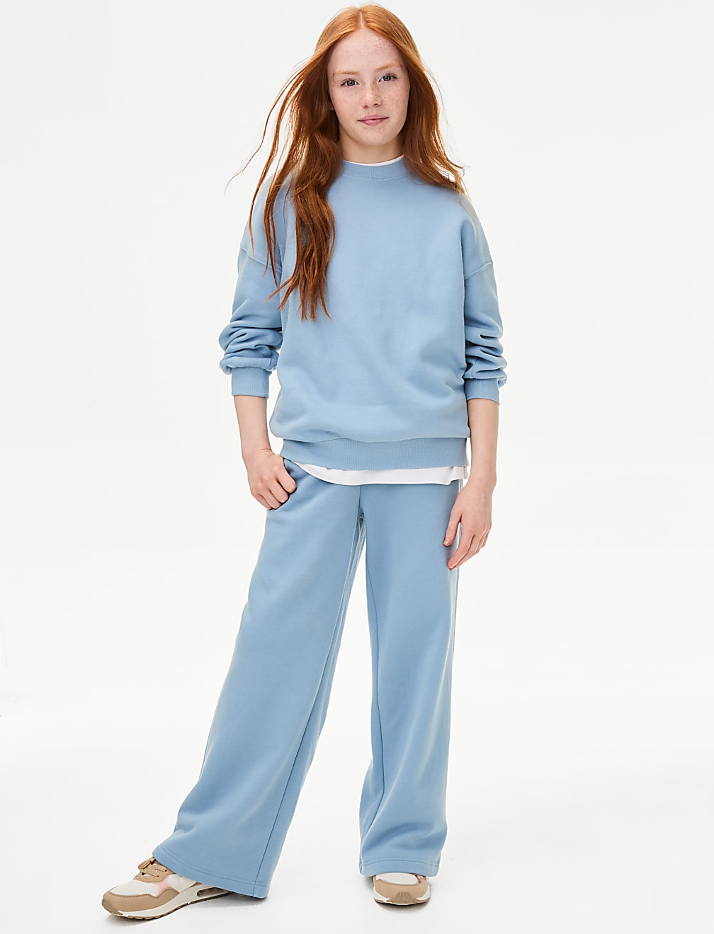 Wide Leg Cotton Rich Joggers (2-16 Yrs)