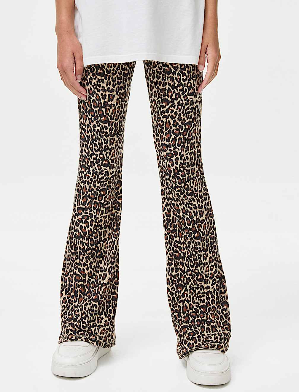 Cotton Rich Animal Flared Leggings (6-16 Yrs)