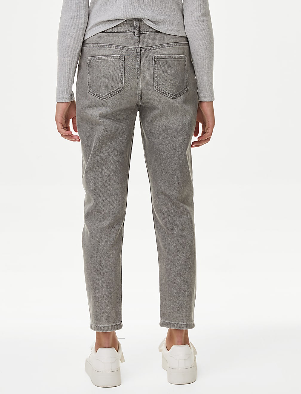 Mom Pure Cotton Denim Jeans (6-16 Yrs)
