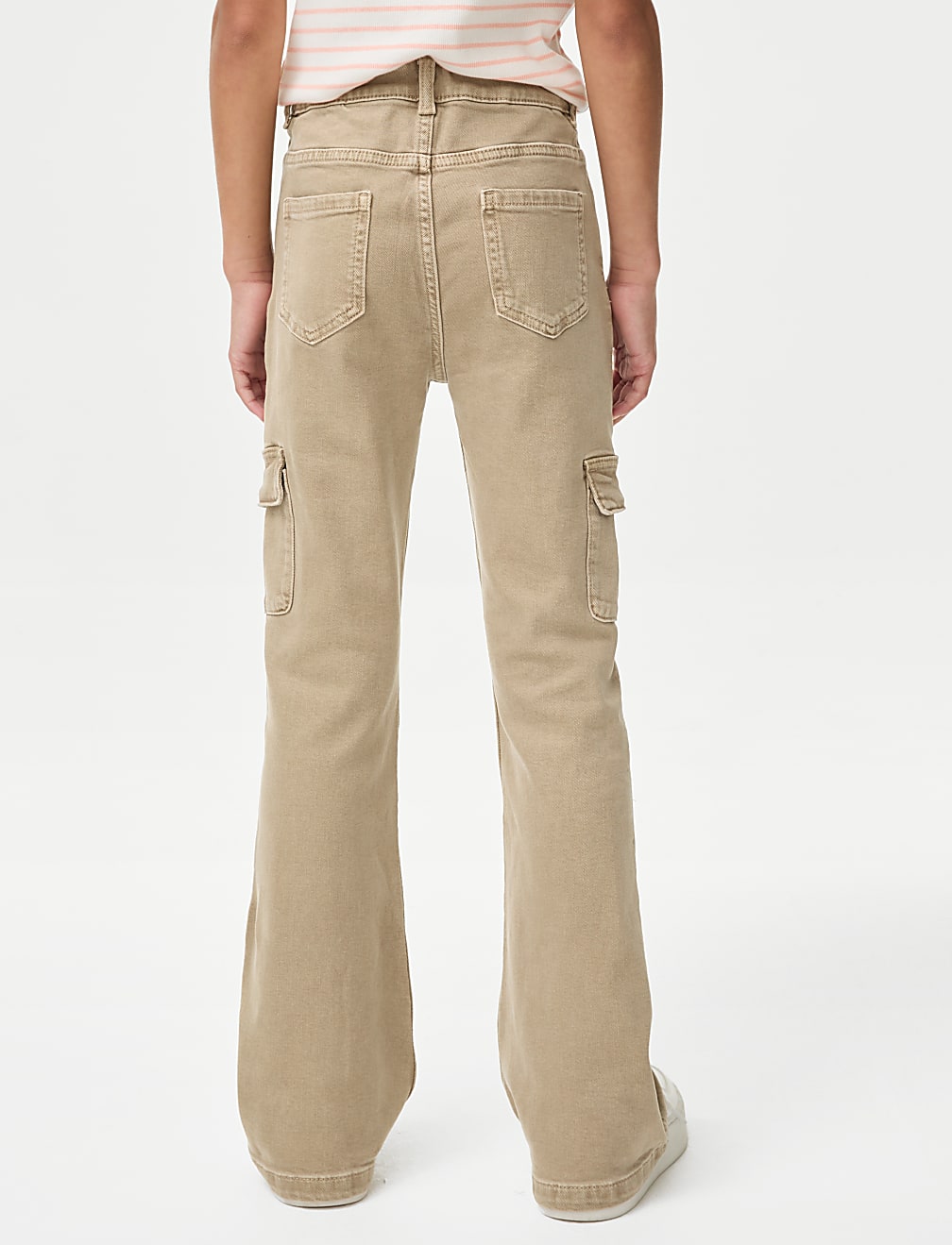 Denim Flared Cargo Jeans (6-16 Yrs)