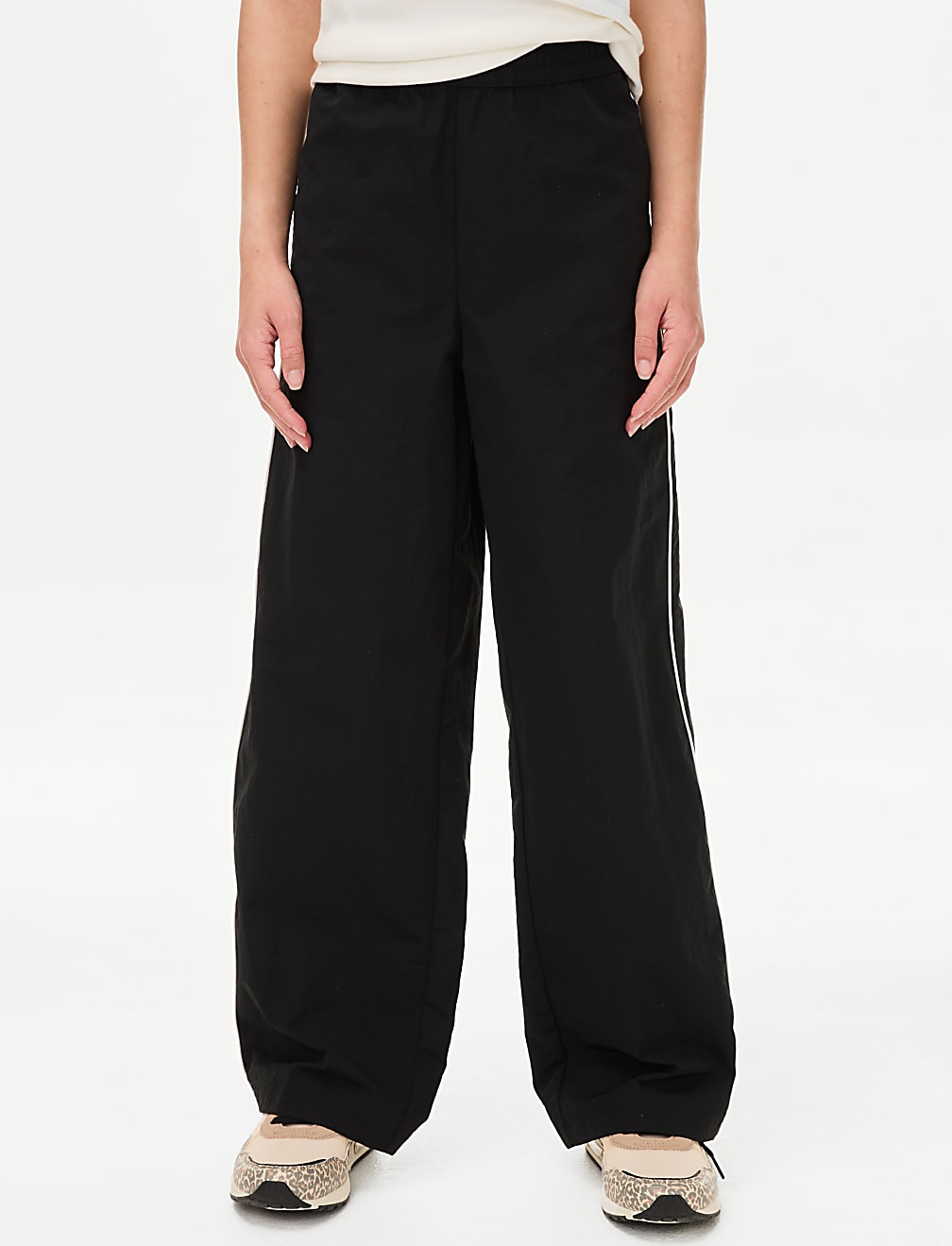 Side Stripe Wide Leg Joggers (6-16 Yrs)