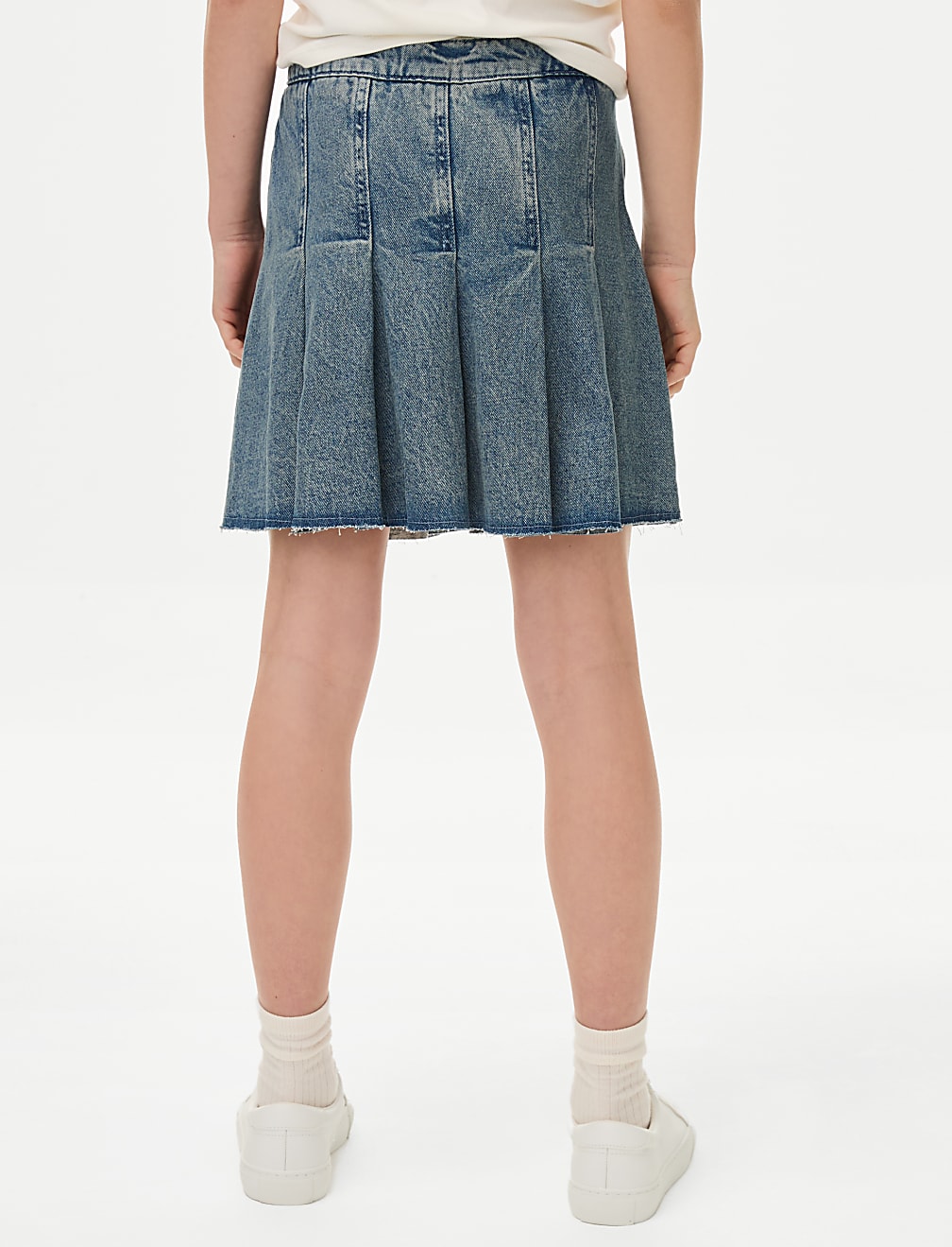 Denim Pleated Skirt (6-16 Yrs)