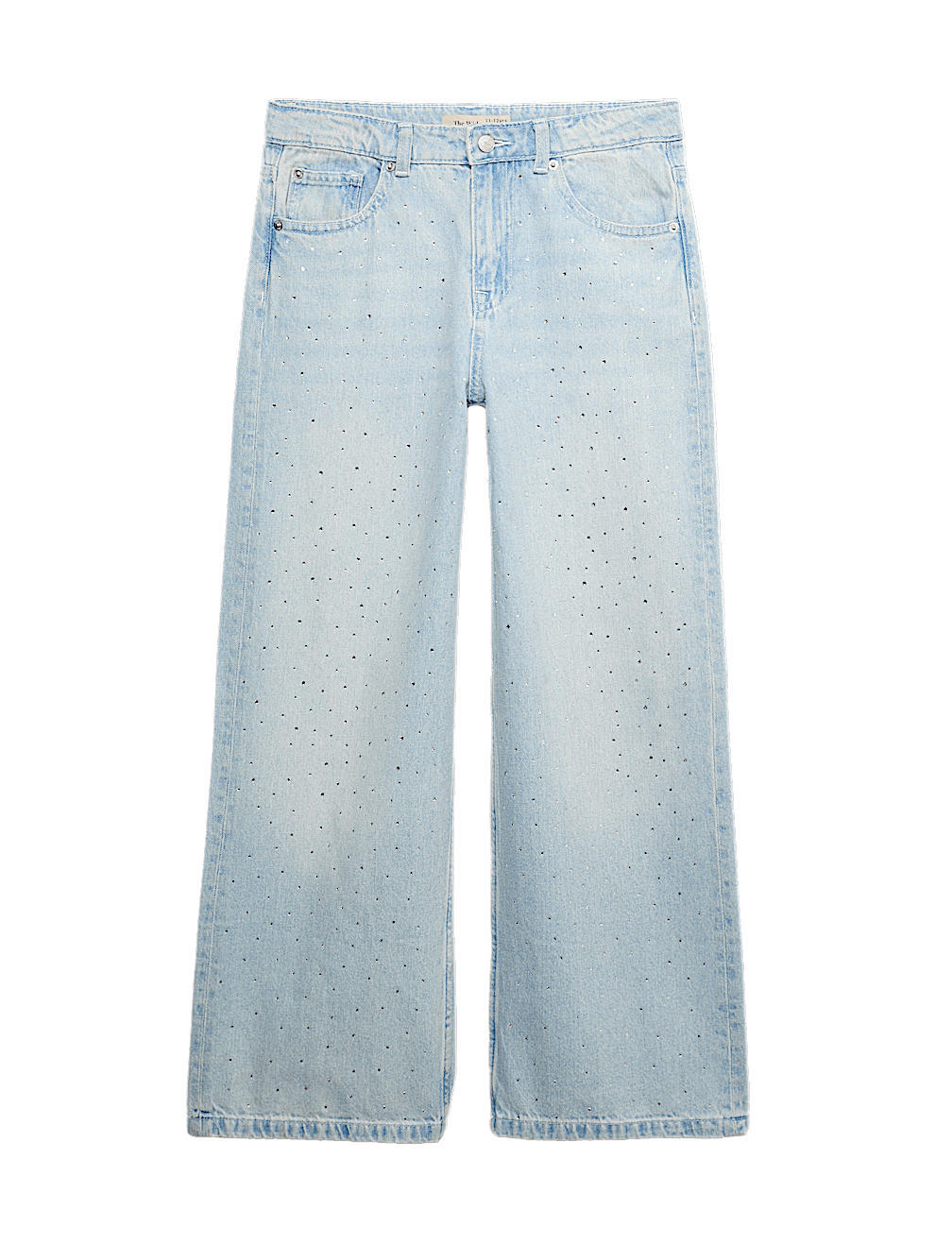 Wide Leg Denim Diamante Jeans (6-16 Yrs)