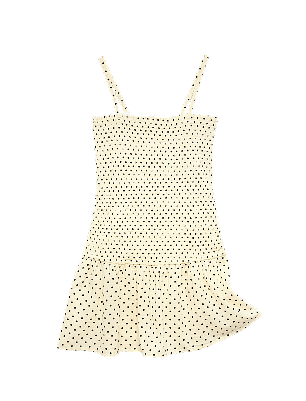 Pure Cotton Spot Print Shirred Dress (6-16 Yrs)