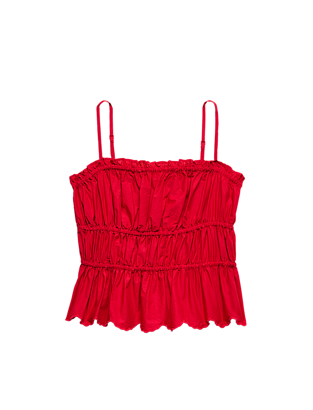 Cotton Rich Shirred Cami Vest Top (6-16 Years)