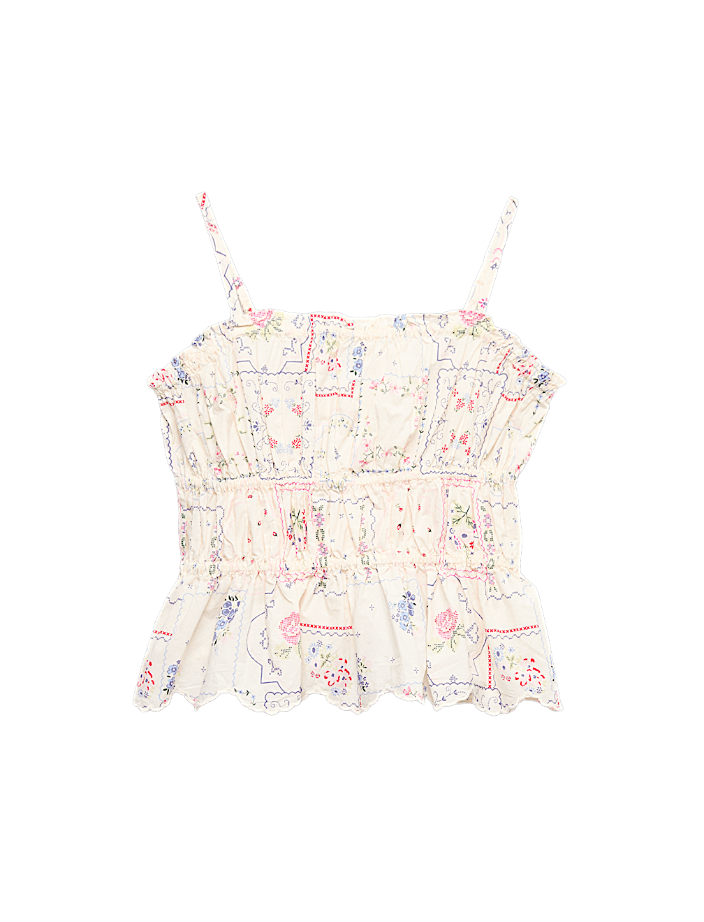 Cotton Rich Shirred Cami Vest Top (6-16 Years)