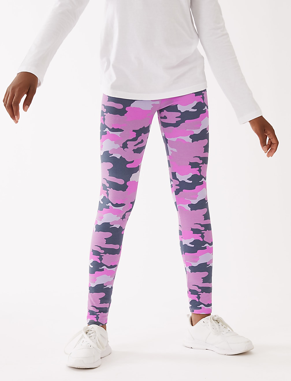 Cotton Rich Camouflage Print Leggings