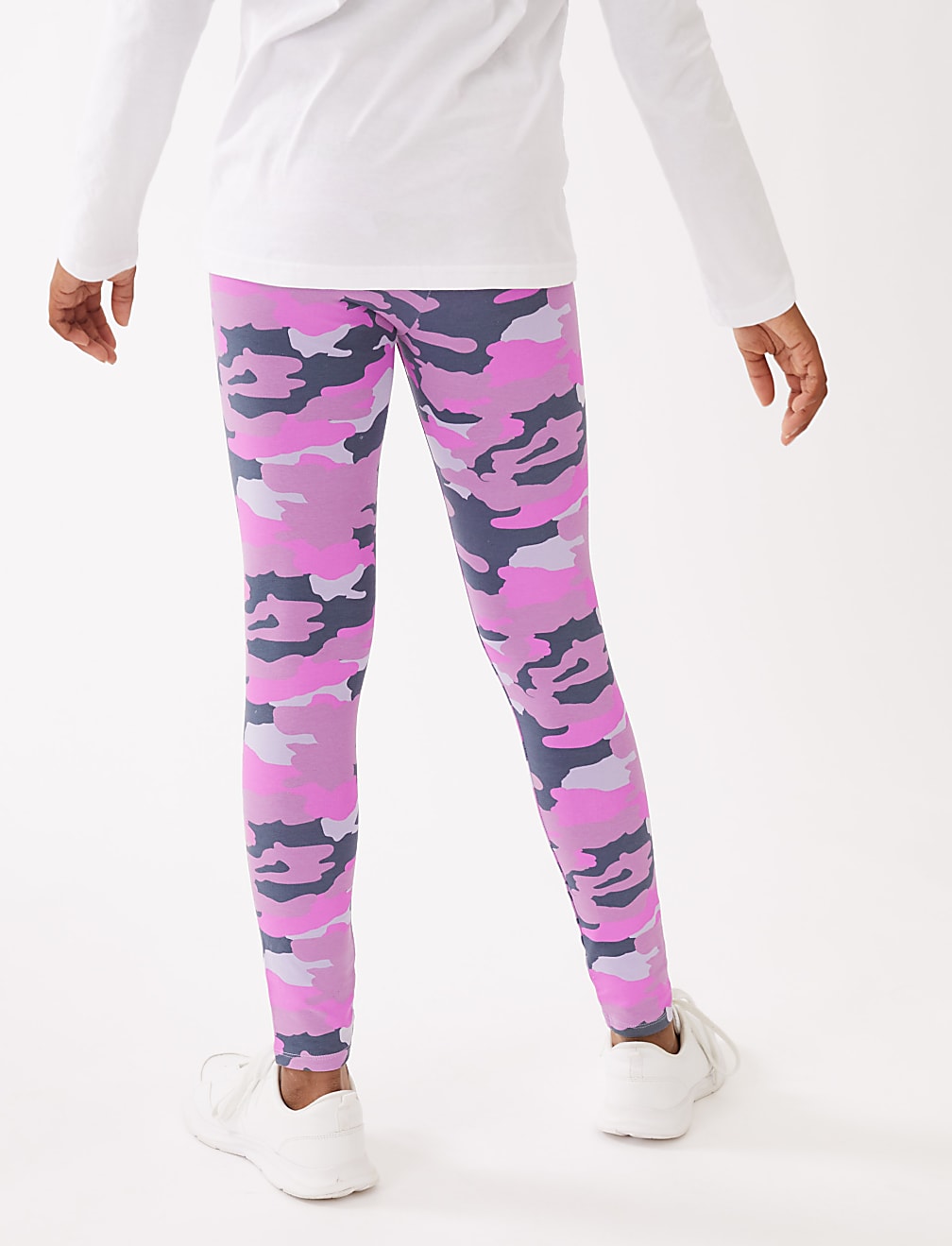Cotton Rich Camouflage Print Leggings