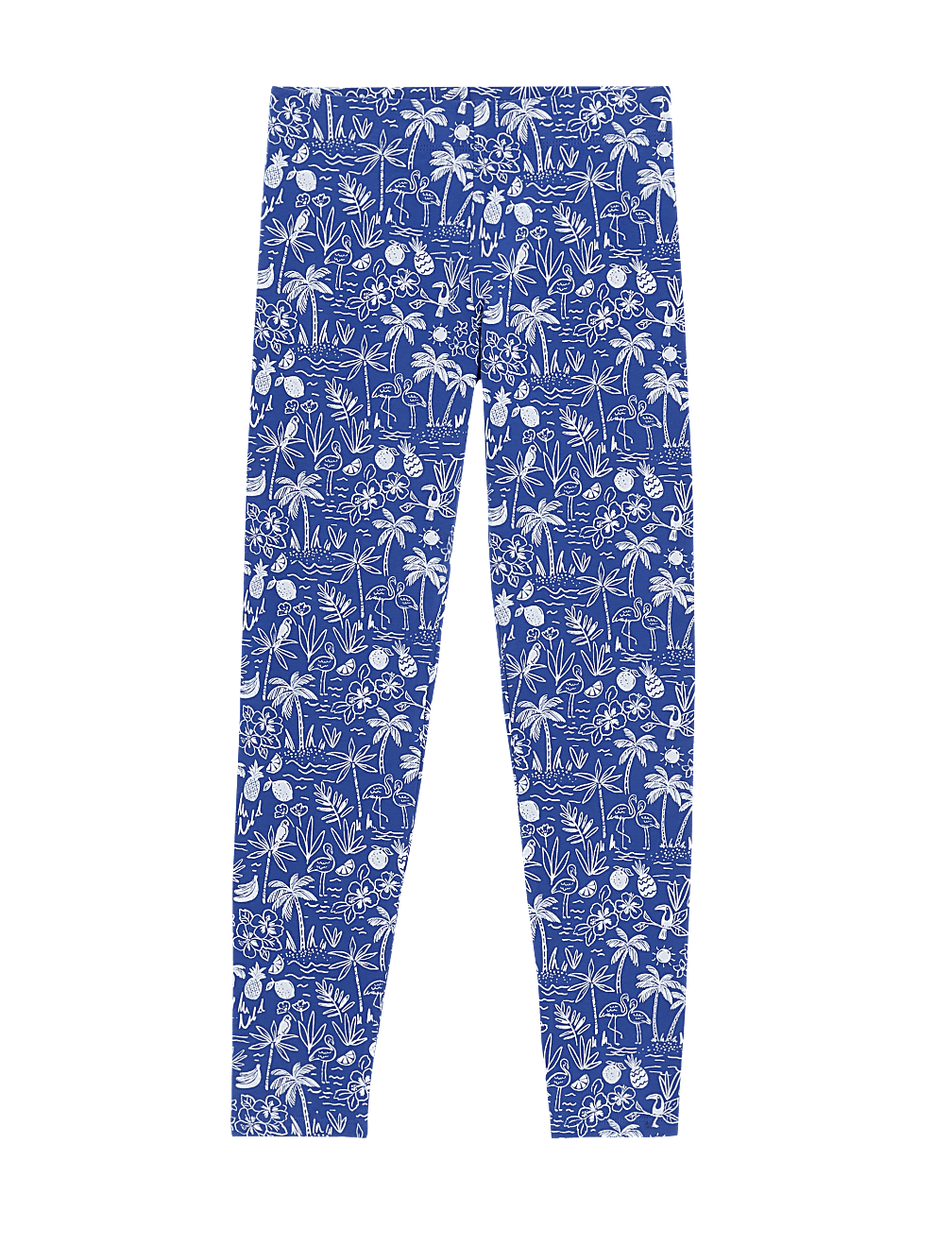 Cotton Rich Tropical Print Leggings