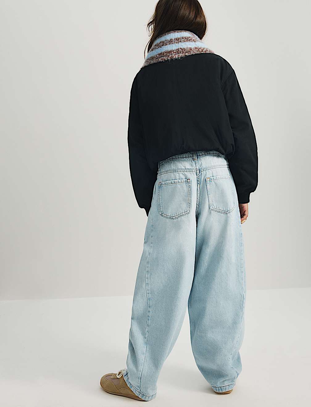 Denim Diamante Baggy Barrel Jeans (6-16 Yrs)