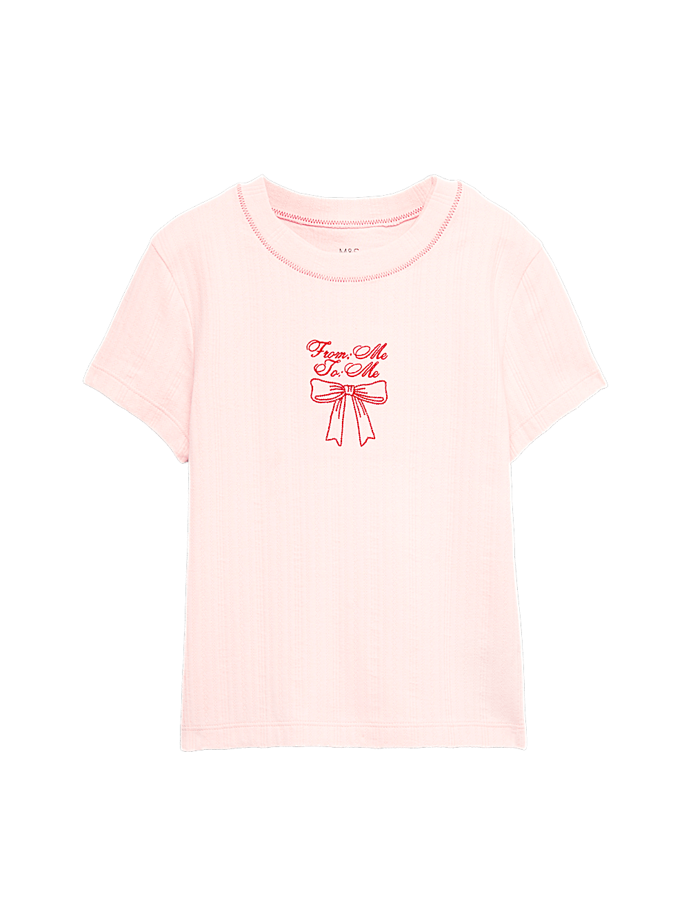 Pure Cotton Bow Baby T-Shirt (6-16 Yrs)