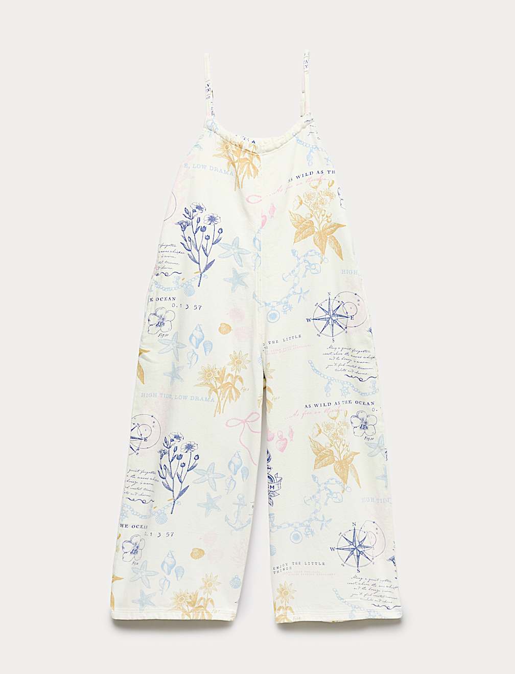 Denim Twill Wide Leg Jumpsuit (6-16 Yrs)