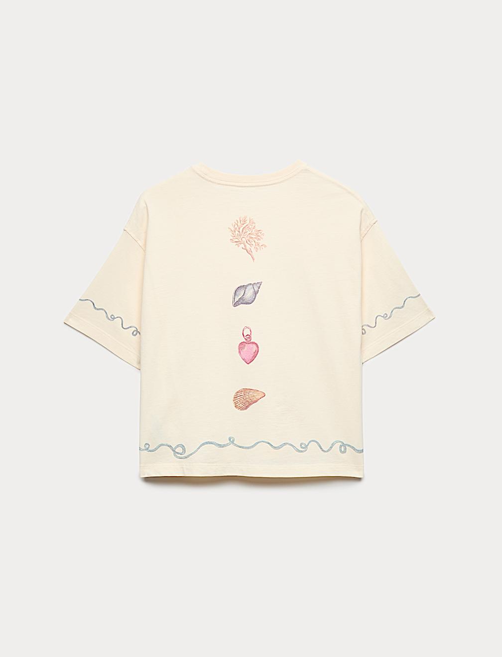 Pure Cotton Shell Graphic T-Shirt (6-16 Yrs)