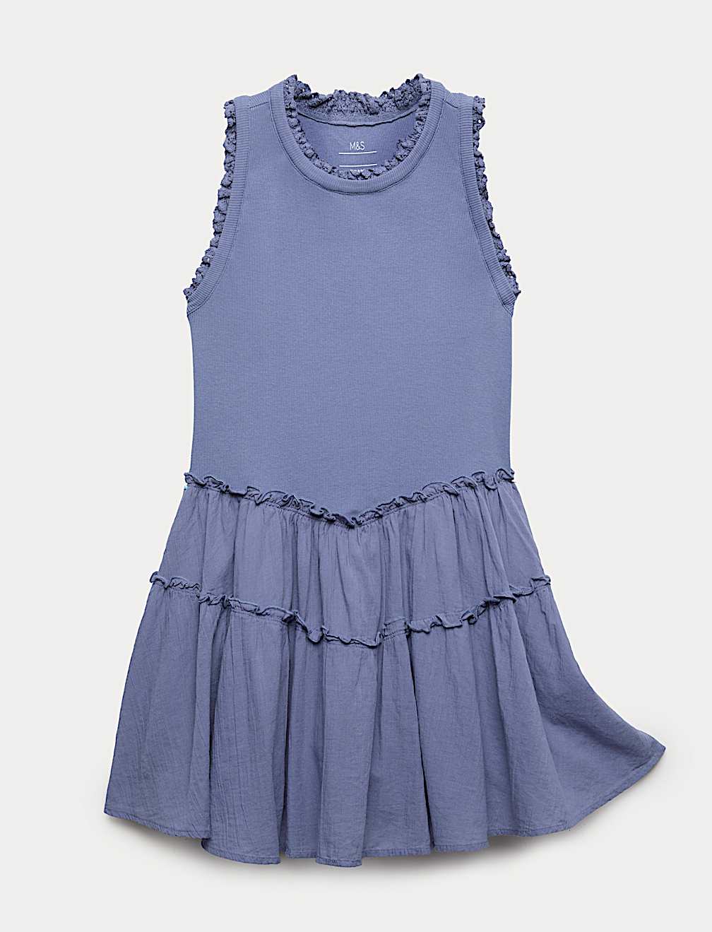 Cotton Rich Drop Waist Dress (6-16 Yrs)