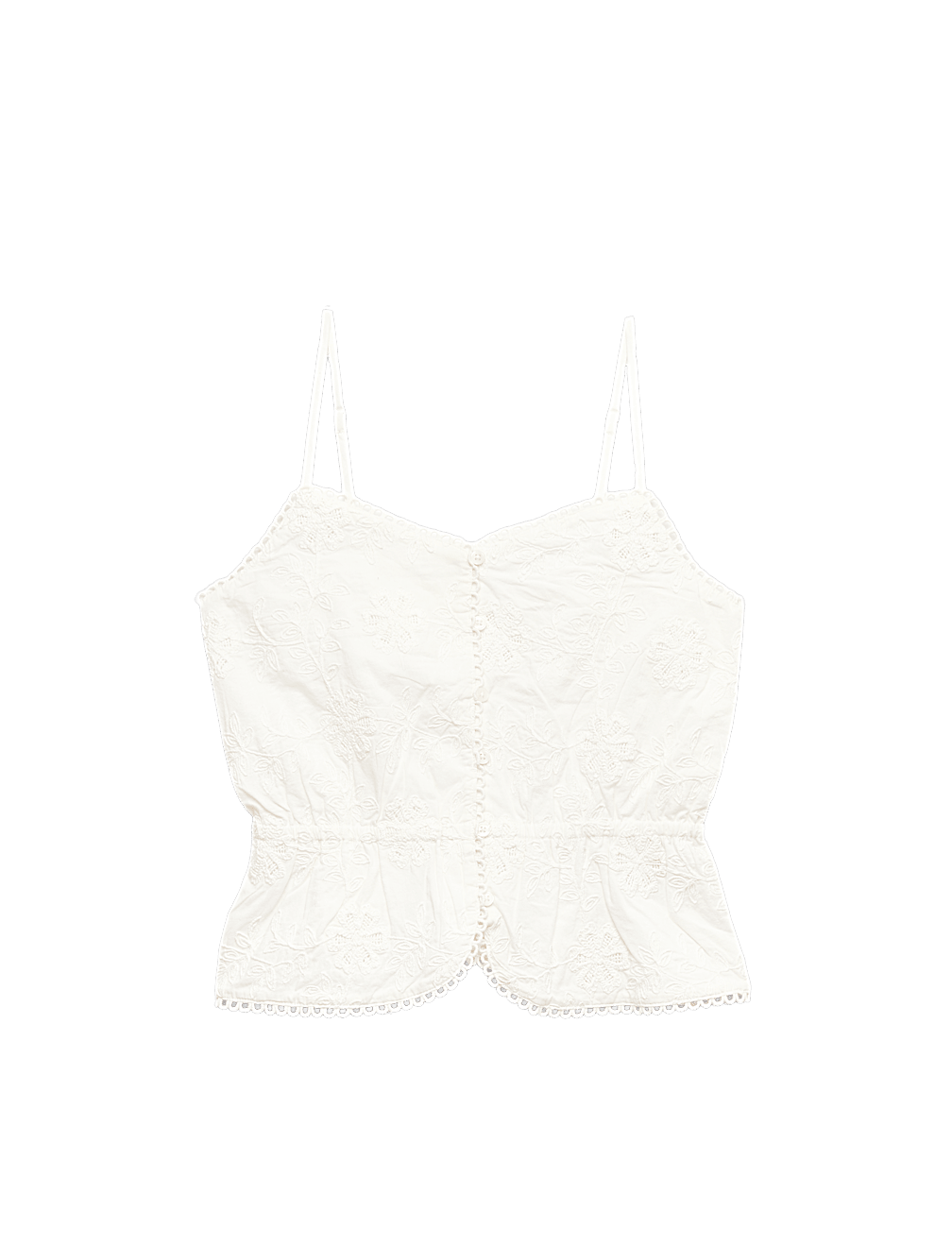 Pure Cotton Embroidered Cami Top (6-16 Yrs)