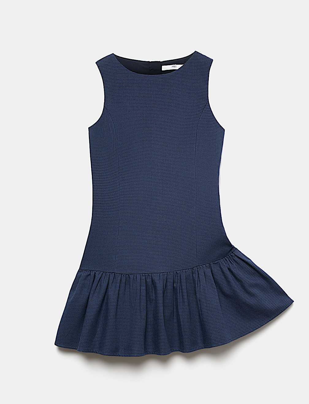 Cotton Blend Drop Waist Gingham Dress (6-16 Yrs)