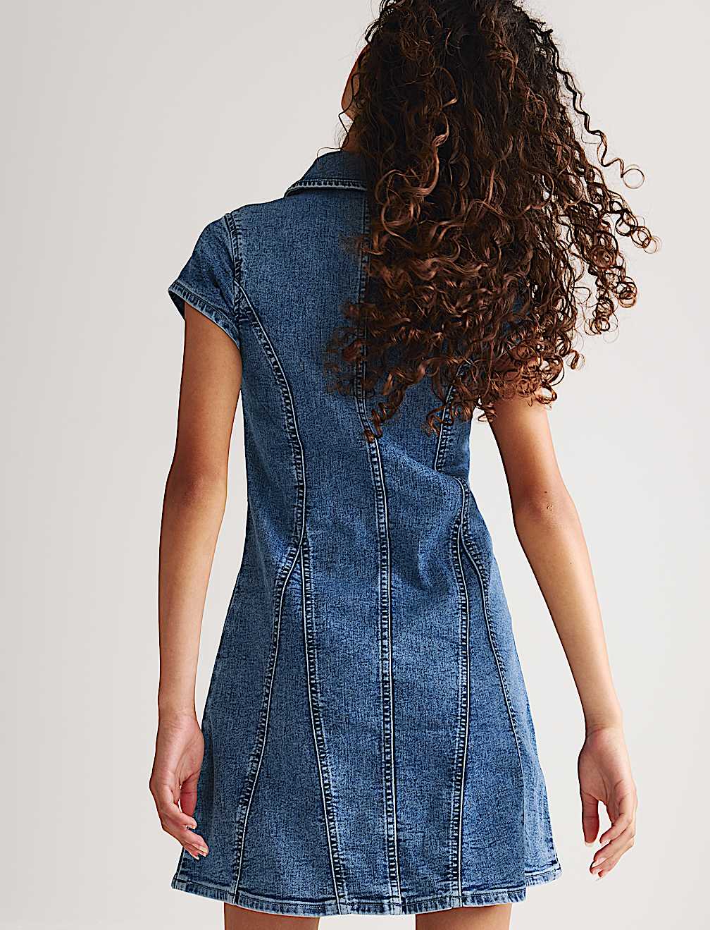 Denim Button Through Dress (6-16 Yrs)