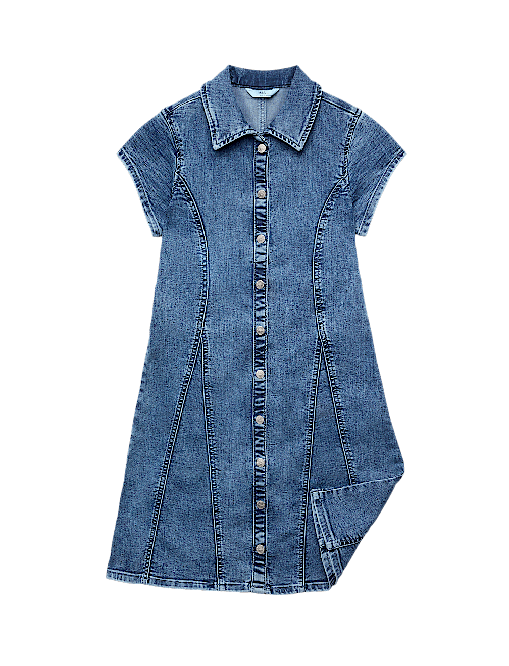 Denim Button Through Dress (6-16 Yrs)