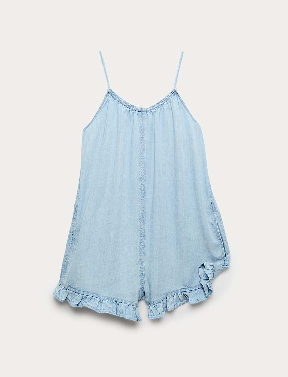 Pure Cotton Grocery Ruffle Hem Playsuit (6-16 Yrs)