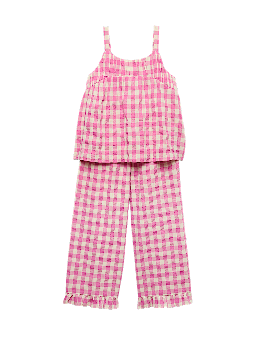 Cotton Rich Gingham Vest & Trouser Outfit (6-16 Yrs)