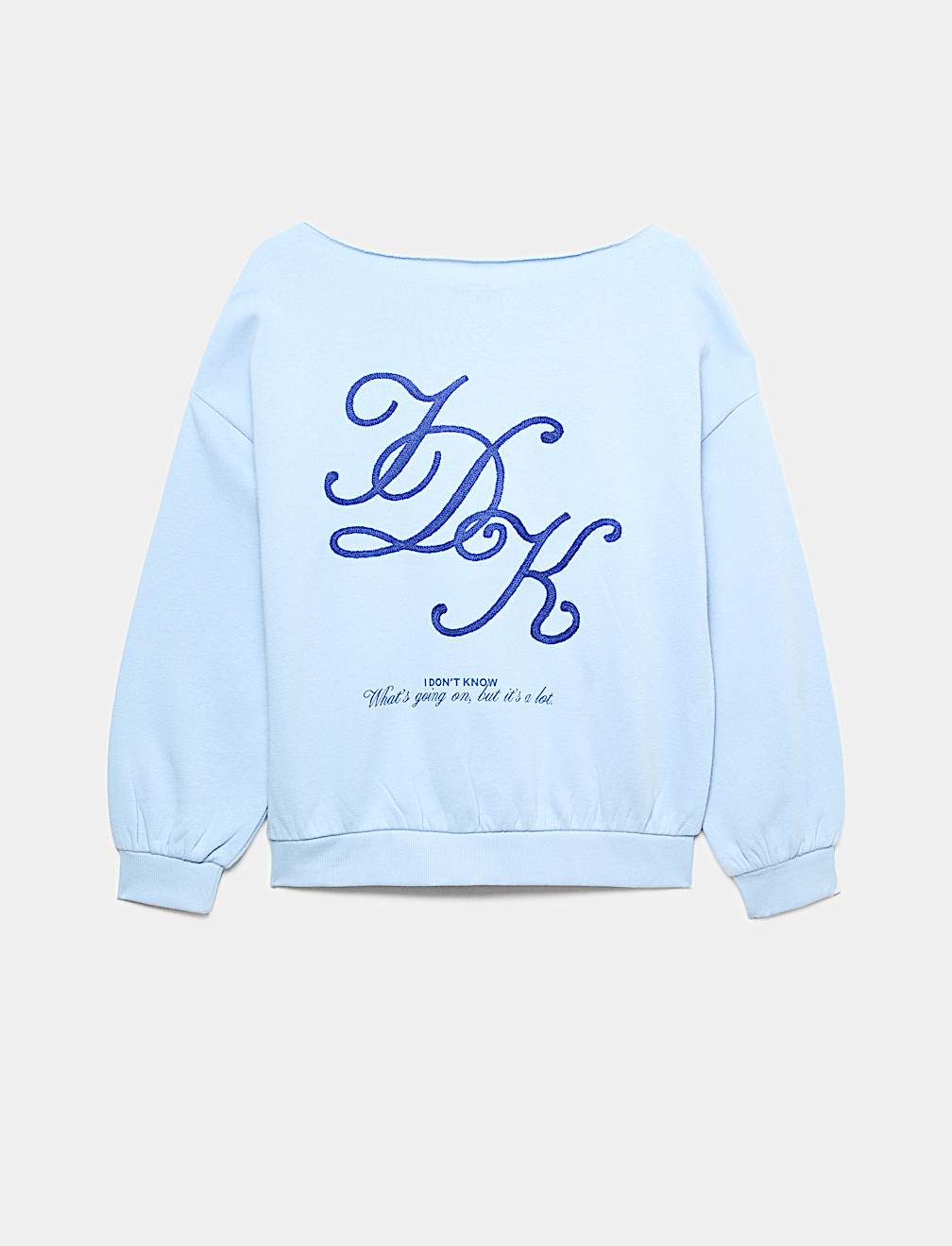 Cotton Rich Slouchy IDK Slogan Sweatshirt (6-16 Yrs)