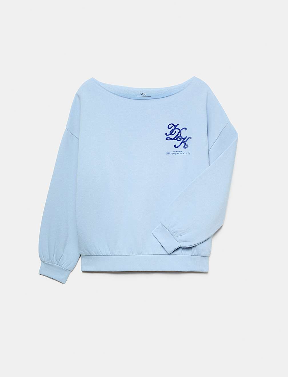 Cotton Rich Slouchy IDK Slogan Sweatshirt (6-16 Yrs)