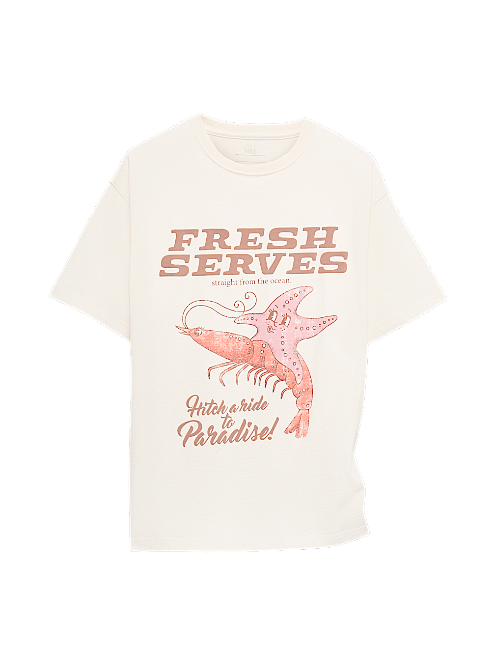 Pure Cotton Starfish Graphic T-Shirt (6-16 Yrs)