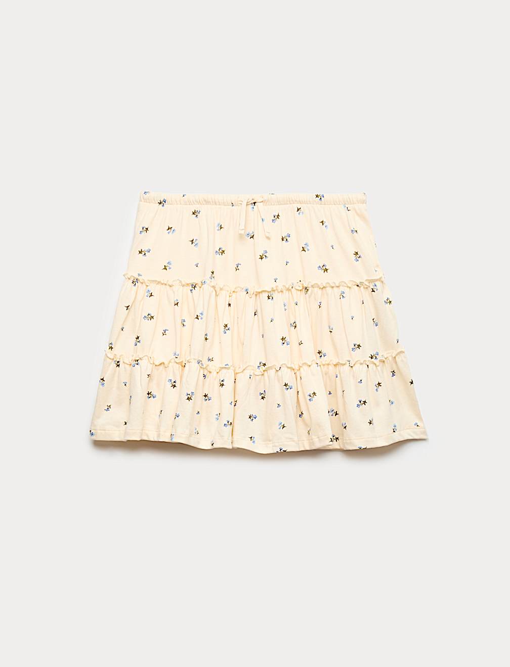 Pure Cotton Floral Tiered Skirt (6-16 Yrs)