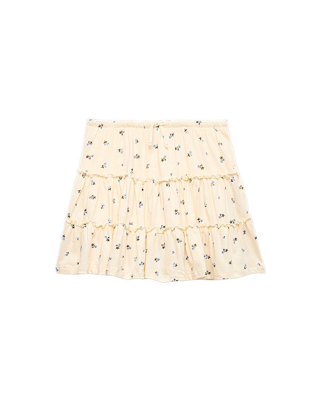 Pure Cotton Floral Tiered Skirt (6-16 Yrs)