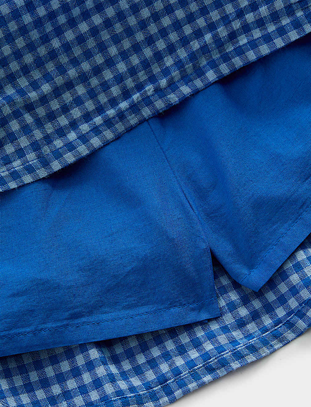 Cotton Rich Check Shirred Ra-ra Skort (6-16 Yrs)