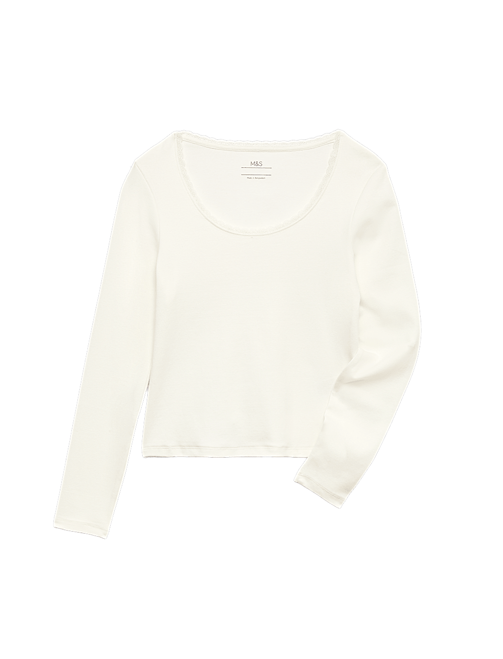Cotton Rich Lace Trim Top (6-16 Yrs)