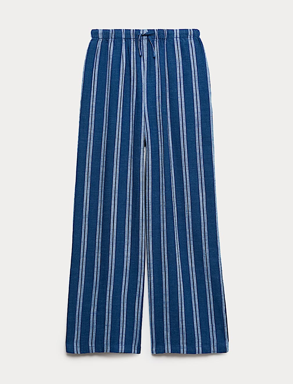 Linen Blend Striped Wide Leg Trousers (6-16 Yrs)