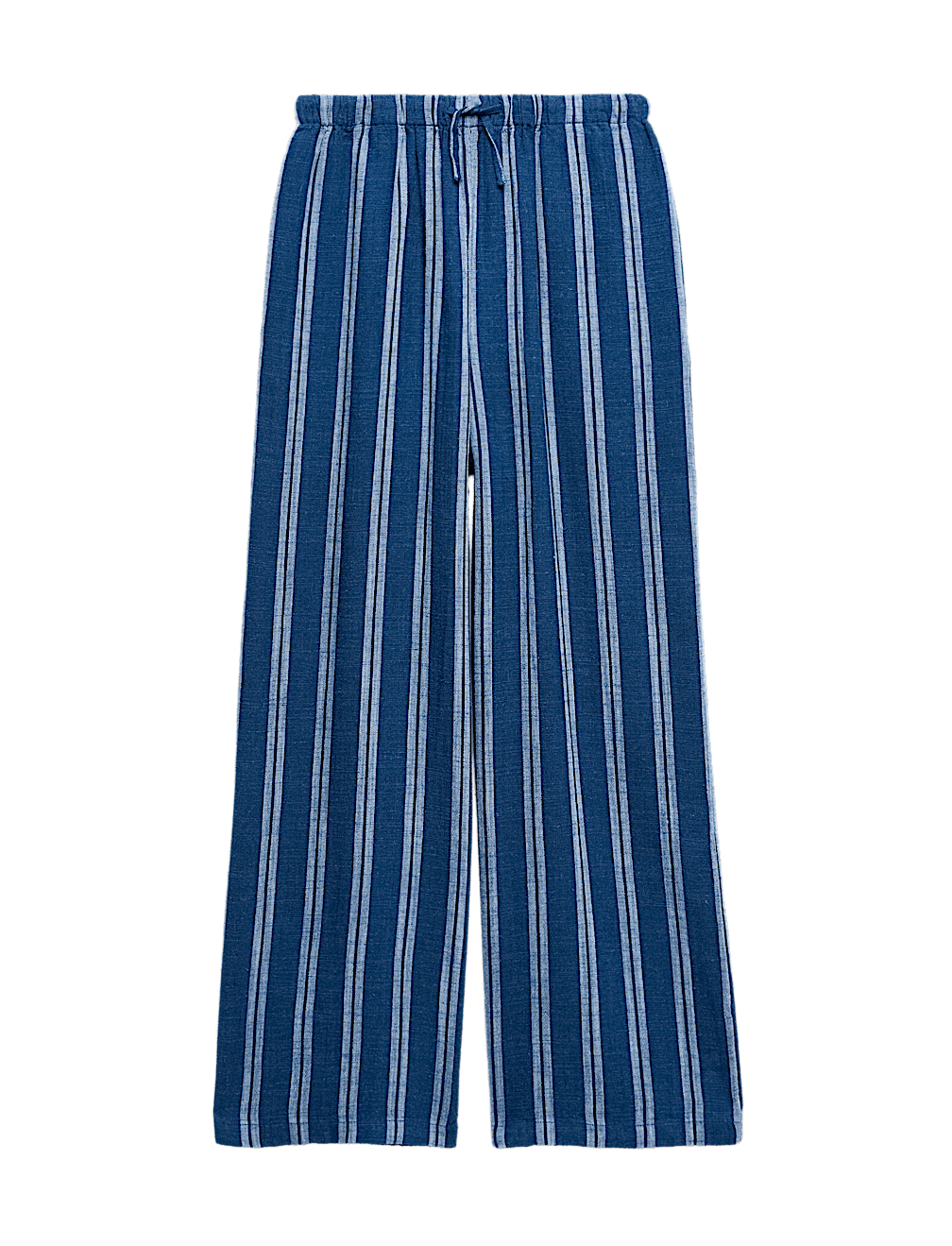 Linen Blend Striped Wide Leg Trousers (6-16 Yrs)