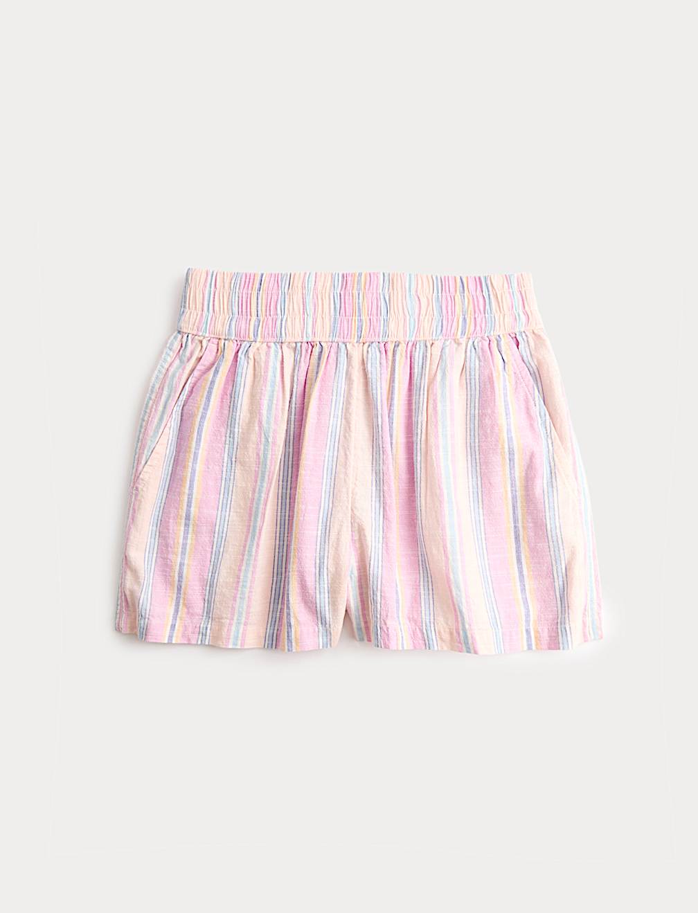 Pure Cotton Striped Shorts (6-16 Yrs)