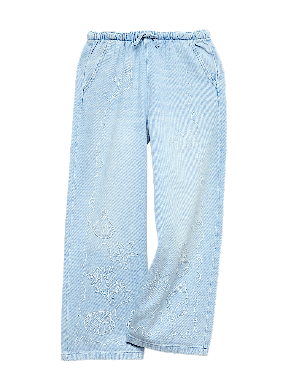 Relaxed Denim Embroidered Jeans (6-16 Yrs)