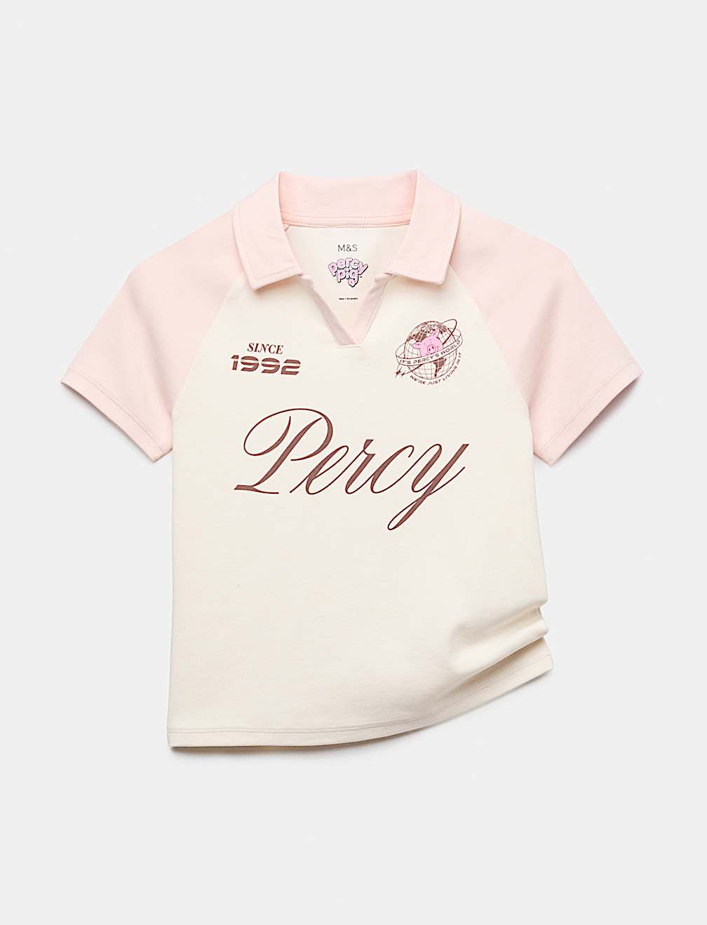 Cotton Rich Percy Pig&trade; Cropped Rugby Top (6-16 Yrs)
