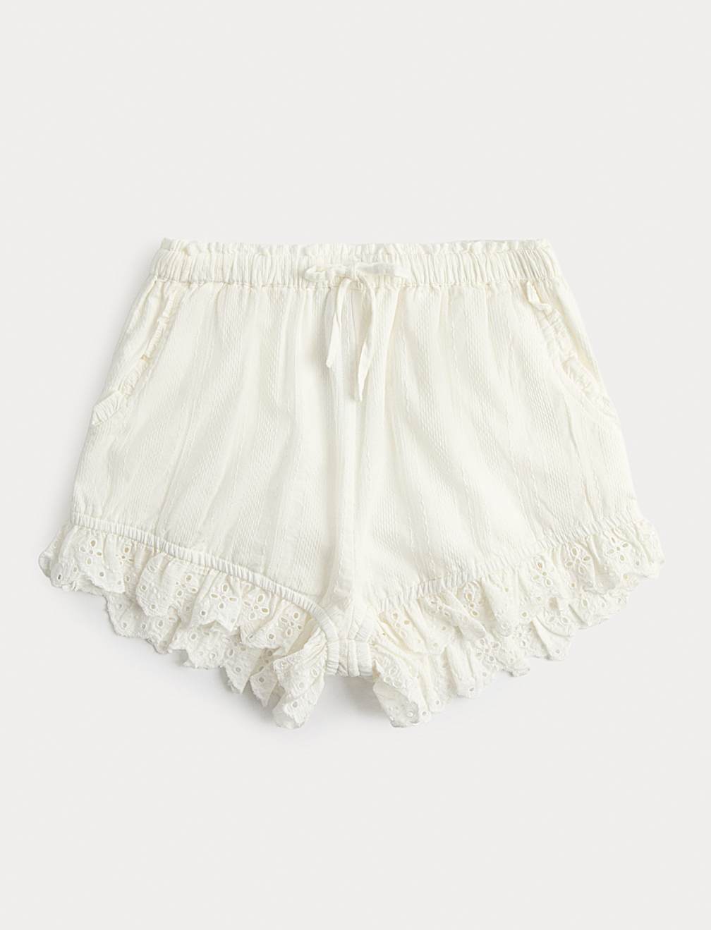 Pure Cotton Broderie Trim Bloomer Shorts (6-16 Years)