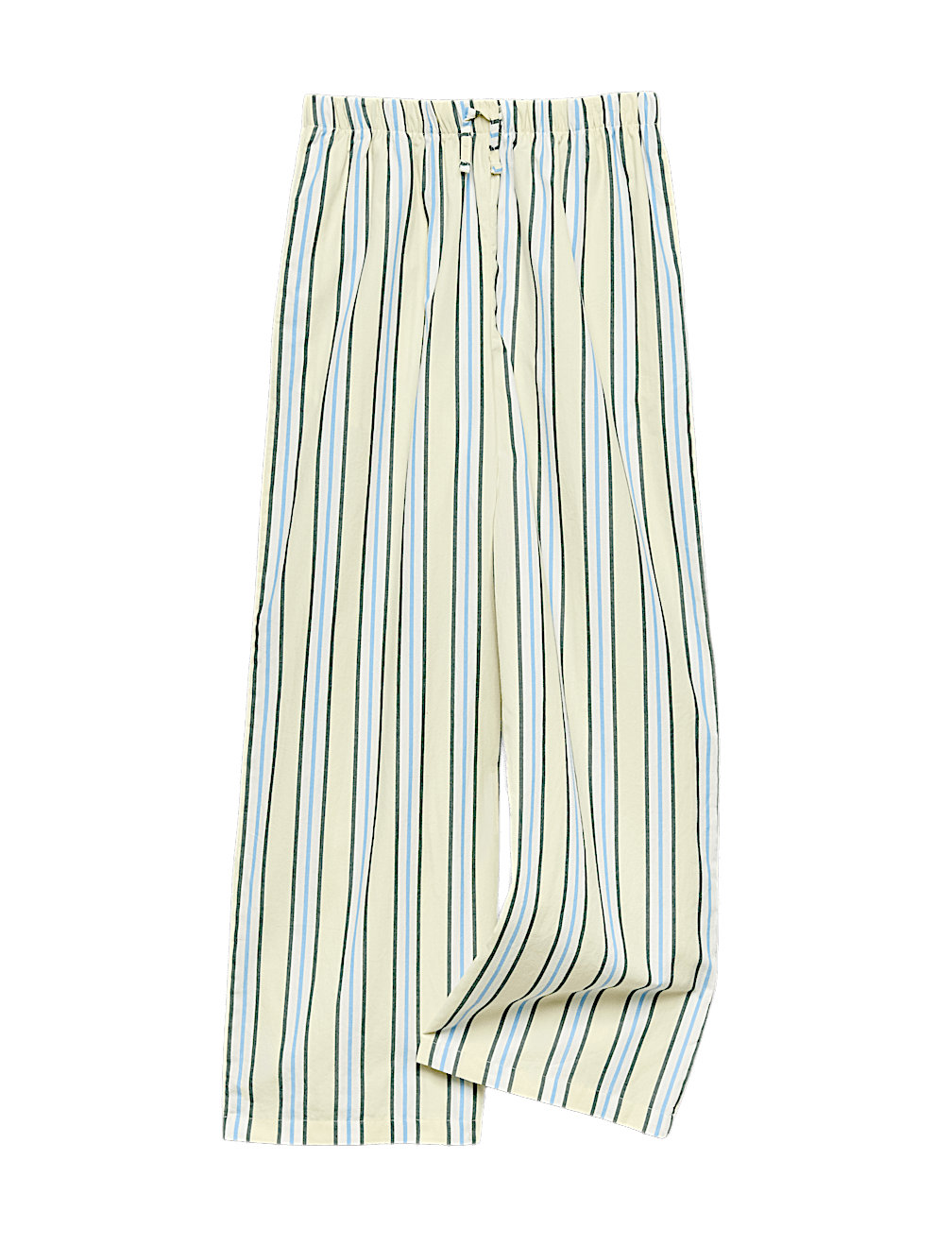 Wide Leg Pure Cotton Poplin Striped Trousers (6-16 Years)